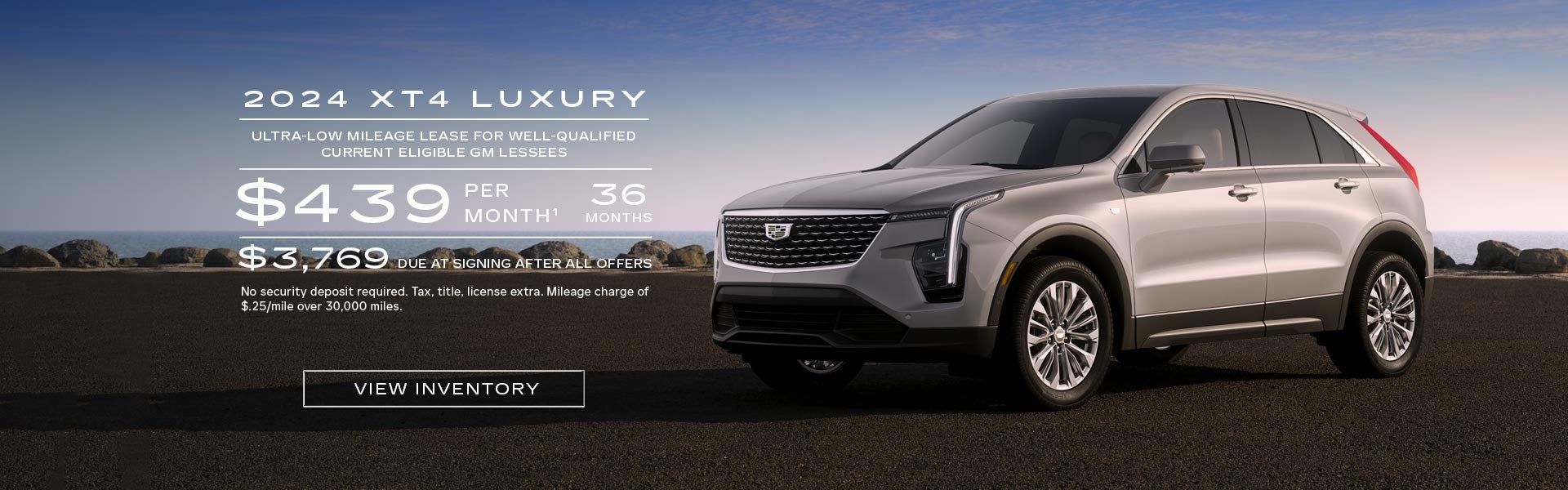 2024 XT4 Luxury Ultra-low mileage lease for well-qualified current eligible GM lessees. $439 per ...